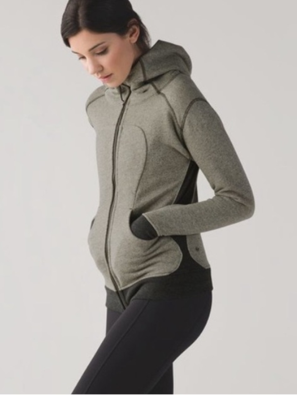 Lululemon | On The Daily Hoodie | Sz 6 | French terry Heathered Grey black